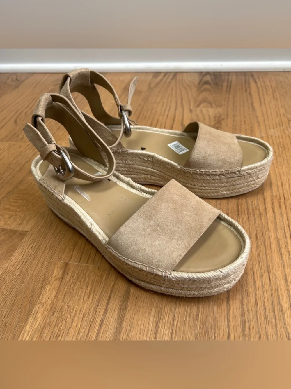 NEW Vince Sandals Women's Belisa Square Toe Espadrille Platform Sz 9.5